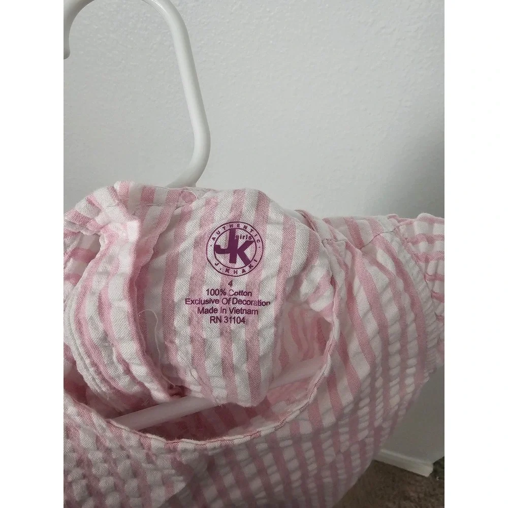 Bunny Rabbit Easter Pink and White Dress Toddler Size‎ 4